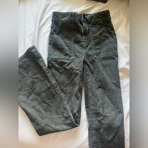 green corduroy super high rise american eagle flares size 000 short